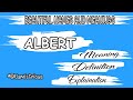 ALBERT name meaning | ALBERT meaning | ALBERT name and meanings | ALBERT means‎ @Awesomvideos2024