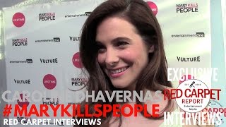 Caroline Dhavernas interviewed at the premiere of Lifetime's #MaryKillsPeople