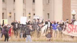 Protest against police brutality and racism at the U