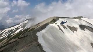 立山 富士ノ折立から真砂岳稜線のヘリ