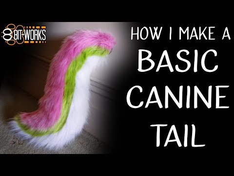 Making a canine fursuit tail - timelapse/tutorial Making a canine fursuit tail - timelapse/tutorial