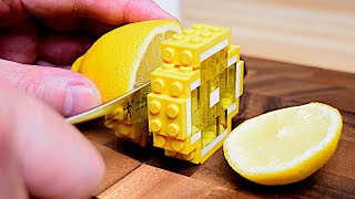 Lego Triple Layer Cheese Cake - Lego In Real Life 8 / Stop Motion Cooking & ASMR