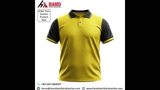 Custom Made Yellow Polo Shirt  100% Organic \u0026 Recycled Fabric  Environment Friendly Apparel