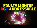 Exploring a faulty set of addressable resin blob LEDs - with schematic