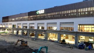 「JR新潟駅」万代口の工事現場