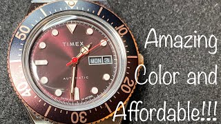 Timex M79 Burgundy watch is an elegant way to add color to your collection!