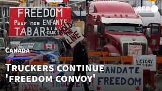 Canadian truckers vow to prolong Freedom Convoy protest in Ottawa | AFP