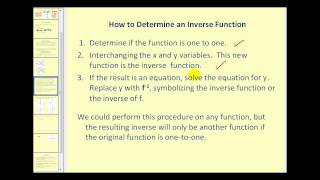 (New Version Available) Inverse Functions