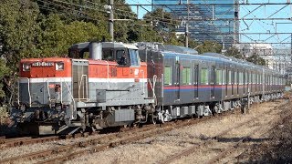 京成3000形3037編成 甲種輸送・J-TREC出場回送