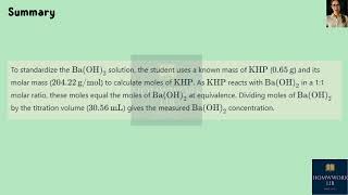 [Chemistry] a student wishes to determien the concentration of a solution of nitric acid  she has a