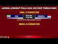 hasil uji coba timnas u20 2025 indonesia vs india klasemen piala asia u20 dan jadwal timnas