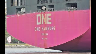 1080p  ONE HAMBURG Einlaufen im Hamburger Hafen 16.04.2020