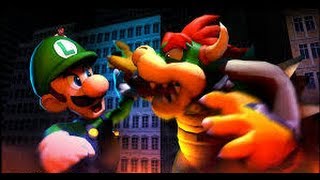 SSBB Giant Luigi vs Giant Bowser