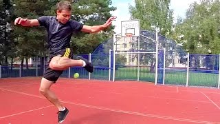 Freestyle Footbag on Playground | World Champion Honza Weber in Slow Motion