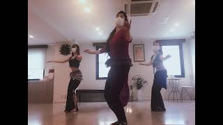 YURIA Bellydance Lesson🌹アンジュレーションダウン〜リバースアップ🌹with Mayuka \u0026 AOI🌹