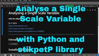 Python - Analyse a Single Scale Variable with stikpetP