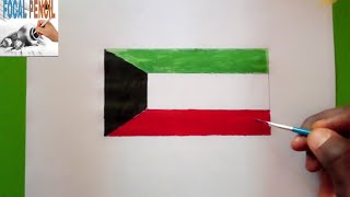 How to draw Kuwait Flag