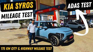 आख़िर कितना देती है 😲 175 Km Tank to Tank Mileage Test \u0026 Drive Review - Kia Syros