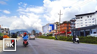 SLOW TV Kathmandu - ASMR | Virtual Drive Show from Maharajgunj to Lainchaur | Binaural Sounds - 4K