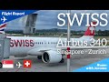 SWISS ECONOMY Class | AIRBUS A340-300 | Singapore 🇸🇬  to Zurich 🇨🇭  | LX 177 | SWISS AIR LINES