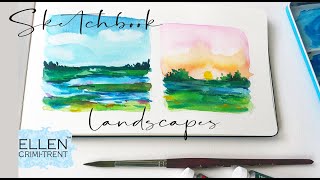 Sketchbook Ideas- Watercolor Landscape/ Easy for Beginners