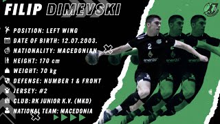 Filip Dimevski - Left Wing - RK Junior K.V. - Highlights - Handball - CV - 2022/23