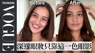 維密第一位菲律賓天使Kelsey Merritt：「眼影畫這裡馬上變深邃！」 Kelsey Merritt's Guide to Freckles ｜大明星化妝間｜Vogue Taiwan