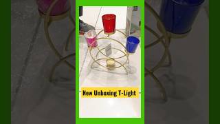 Round Modern Candle Stand Unboxing 👀 || गोल आधुनिक मोमबत्ती स्टैंड #shorts #shortsvideo #homedecor