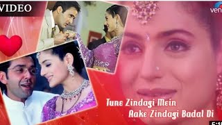 Tune  zindagi mein aake zindagi Badal Di| full song| Humraaz | Alka Yagnik , Udit Narayan singer .