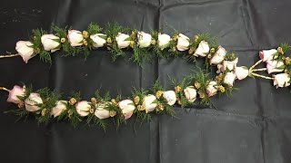 ஊசி நூலில் கல்யாண மாலை நீங்களும் செய்யலாம் / photo frame garland / very easy needle rose garland