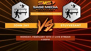 2024-25 PSAL Table Tennis Semifinal | John Jay vs Stuyvesant | 2/10/2025