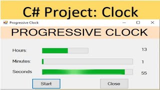 Progressive Clock | C# windows form | C# tutorial