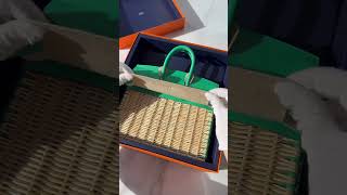 Unboxing Hermès Birkin 25 Picnic in Menthe Swift Leather \u0026 Palladium Hardware