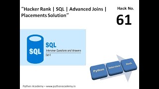 Hacker Rank | SQL | Advanced Joins | Placements Solution