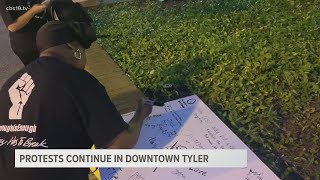 Protests continue in downtown Tyler