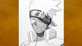 How to Draw Kakashi Hatake || Easy Kakashi Drawing Step by Step || Anime Drawing Tutorial