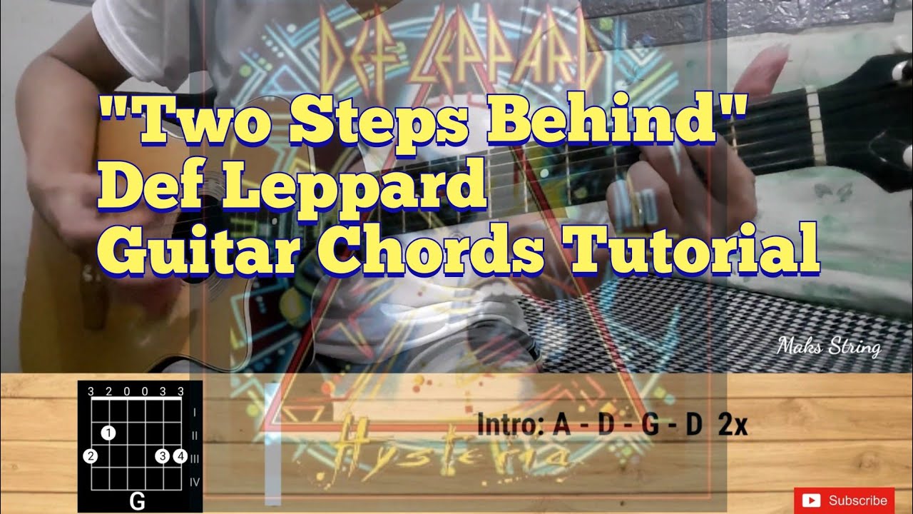 How To Play Two Steps Behind Def Leppard Guitar Tutorial Youtube