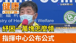 紓困一萬塊怎麼領  指揮中心公布公式【健康資訊】