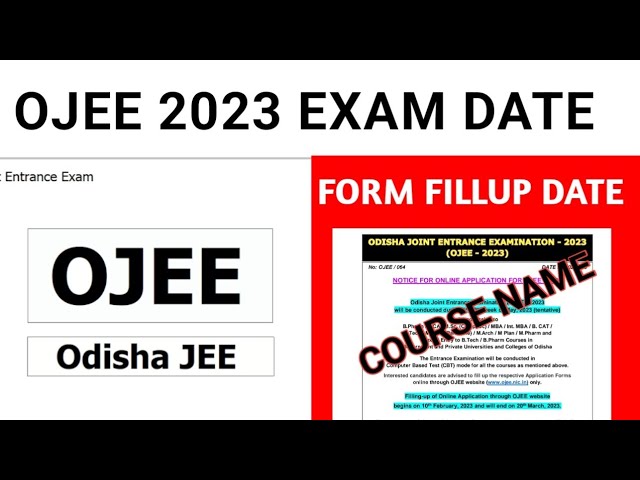 Ojee 2023 Form Fill Up Date Printable Forms Free Online