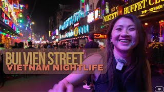 Bui Vien Street 2025: Full Walkthrough + Cine Nightclub \u0026 Best Rooftop Bar | Saigon Nightlife 4K