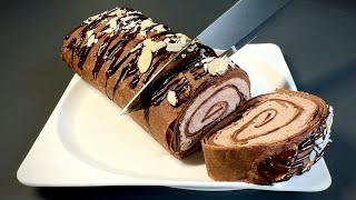 The perfect chocolate roulade without the oven! It's amazing how easy it is! Gluten free! No sugar!