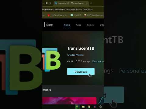 Make Windows 10 Taskbar Transparent