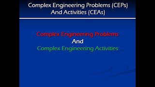 Complex Engineering Problems (CEP) and Open Ended Problems (OEP) in OBE System | Part 4
