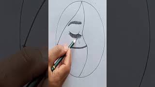 crying girl drawing  circle drawing fro beginners #shorts