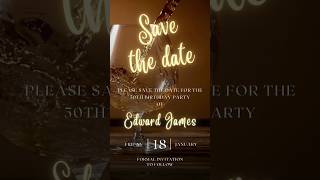 Save the date Birthday Invitation Video