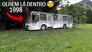 ÔNIBUS DA MARCOPOLO 1998 OITO ANOS ABANDONADO OLHEM LA DENTRO 😲😳