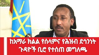 የአማራ ክልል የሰላምና የሕዝብ ደኅንነት ጉዳዮች ቢሮ ኀላፊ ሰማ ጥሩነህ (ዶክተር) ከነገ ጀምሮ የሚካሄደውን ዘመቻ አስመልክቶ የሰጡት መግለጫ