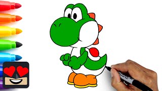 How To Draw Yoshi | Super Mario