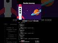 No spaceship needed… I coded a rocket journey instead 🚀✨ | #frontend #developer #design #rocket #js