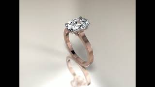 18ct Rose Gold Oval Frances Solitaire Ring | Daniel Christopher Jewellery | dcjewellery.com